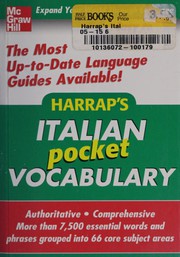 Cover of: Harrap's Italian pocket vocabulary