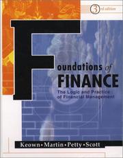 Cover of: Foundations of Finance (3rd Edition)