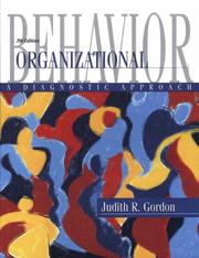 Cover of: ORGANIZATIONAL BEHAVIOR by JUDITH R. GORDON