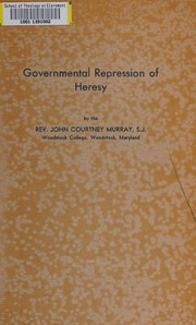 Cover of: Government repression of heresy