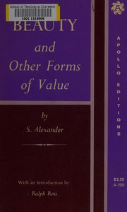 Cover of: Beauty and other forms of value
