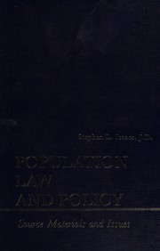 Cover of: Population law and policy: source materials and issues