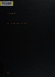 Cover of: Assyrian medical texts from the originals in the British Museum