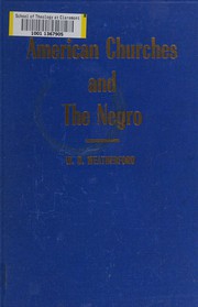 Cover of: American churches and the negro