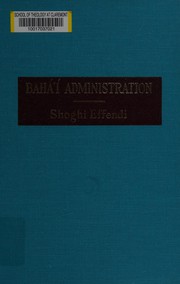 Cover of: Baha  ơi  administration