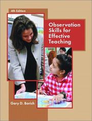 Cover of: Observation skills for effective teaching