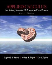 Cover of: Applied calculus: for business, economics, life sciences, and social sciences / Raymond A. Barnett, Michael R. Ziegler, Karl E. Byleen.