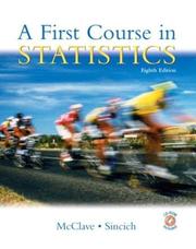Cover of: A First Course in Statistics