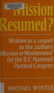 Cover of: Mission resumed?