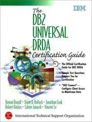 Cover of: DB2 Universal DRDA Certification Guide, The | Roman Brandl