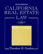 California real estate law by Theodore H. Gordon
