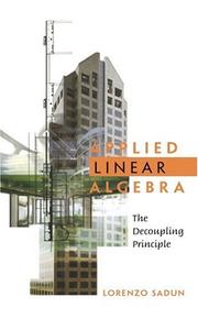 Cover of: Applied Linear Algebra | Lorenzo Sadun