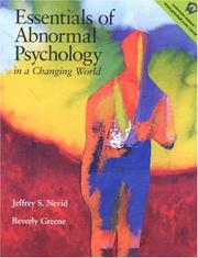 Cover of: Essentials of Abnormal Psychology in a Changing World