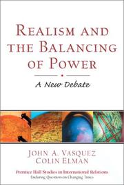 Cover of: Realism and the balancing of power: a new debate