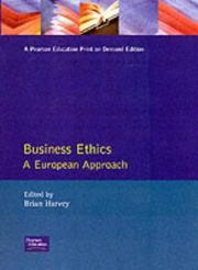 Cover of: Business Ethics: A European Approach