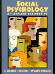 Cover of: Social Psychology: An Applied Perspective