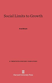 Cover of: Social Limits to Growth by Fred Hirsch