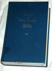 Cover of: History of North Carolina. by Samuel A. Ashe