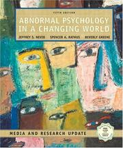 Cover of: Abnormal Psychology in a Changing World, Media and Research Update (5th Edition)