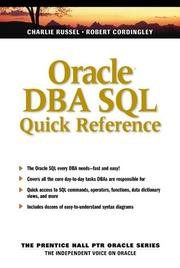 Cover of: Oracle DBA SQL quick reference