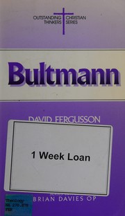 Bultmann by David Fergusson