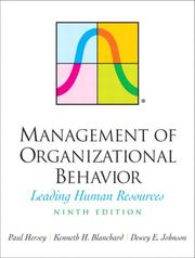 Management of organizational behavior : leading human resources