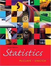 Cover of: Statistics (10th Edition) by James T. McClave, Terry Sincich