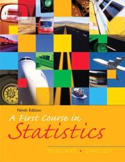 Cover of: First Course in Statistics, A (9th Edition)