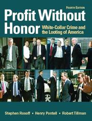 Profit without honor by Stephen M Rosoff, Stephen Rosoff, Henry Pontell, Robert Tillman