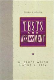 Cover of: Tests and assessment by W. Bruce Walsh