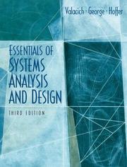 Essentials of systems analysis and design by Joseph S. Valacich