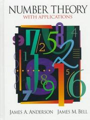 Cover of: Number theory with applications by Anderson, James A.