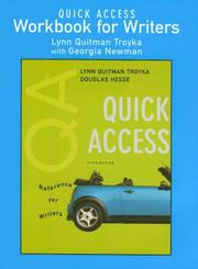 Cover of: Quick Access Workbook for Writers