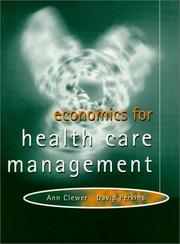 Cover of: Economics for health care management by Ann Clewer