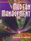 Cover of: Modern management