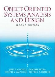 Cover of: Object-Oriented Systems Analysis and Design (2nd Edition) by Joey F. George, Dinesh Batra, Joseph S. Valacich, Jeffrey A. Hoffer