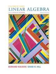 Cover of: Elementary Linear Algebra with Applications (9th Edition)