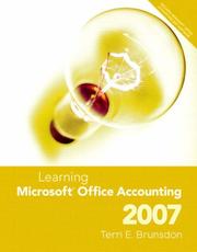 Cover of: Microsoft Office Accounting 2007 by Terri Brunsdon