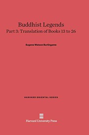 Cover of: Buddhist Legends, Part 3, Translation of Books 13 to 26
