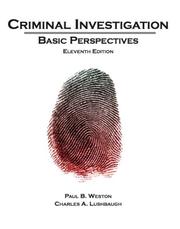 Cover of: Criminal Investigation by Paul B. Weston, Charles A. Lushbaugh