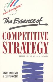 Cover of: The essence of competitive strategy