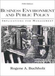 Cover of: Business Environment and Public Policy by Rogene A. Buchholz