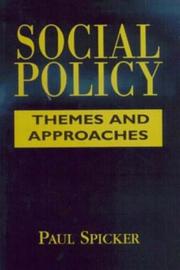 Social policy : themes and approaches