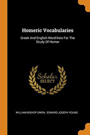 Cover of: Homeric vocabularies