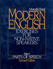 Cover of: Modern English Exercises for Non-Native Speakers, Part I: Parts of Speech, Second Edition