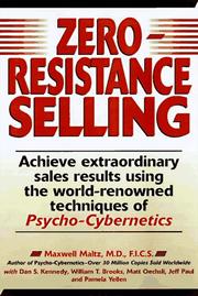 Cover of: Zero-resistance selling by Maxwell Maltz