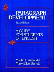 Cover of: Paragraph development