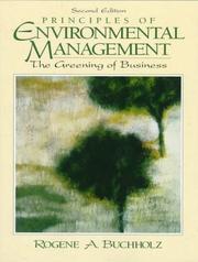 Principles of environmental management : the greening of business