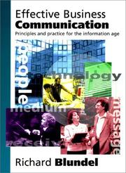 Cover of: Effective business communication by Richard Blundell
