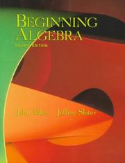 Cover of: Beginning algebra. by John Tobey